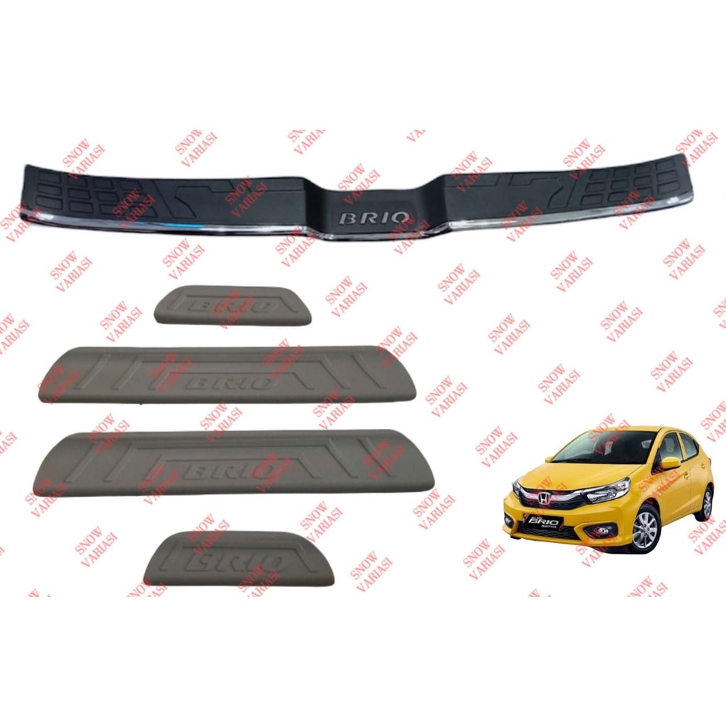 Paket Sillplate Samping Belakang Hitam Cream Sporty Brio 2018 2022 Up