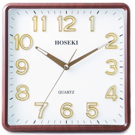 Glow in the dark jam dinding Hoseki H-9210 Kotak silent sweep