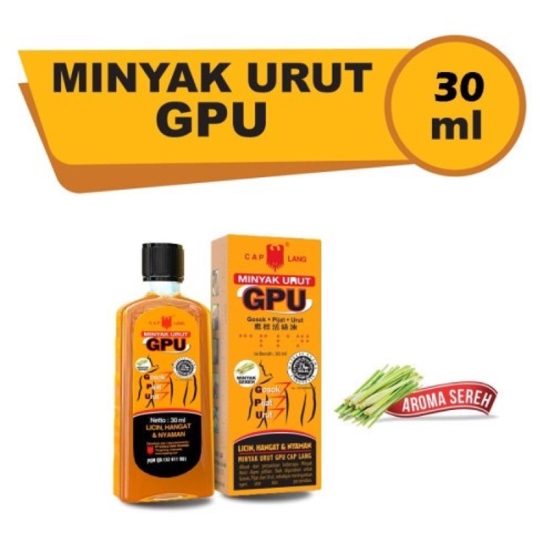 GPU Minyak Urut Minyak Gosok Pijat Kseleo Nyeri Punggung Capek Kerokan Minyak Herbal Masuk Angin