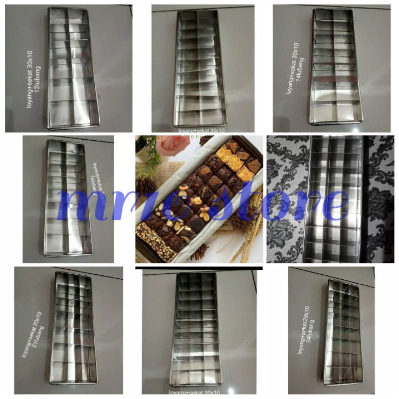 loyang brownies sekat 30x10/loyang sekat berbagai macam varian sekat/loyang brownies termurah