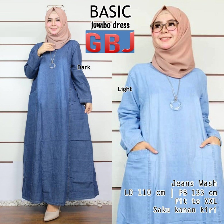 BASIC JUMBO DRESS GAMIS JEANS GBM