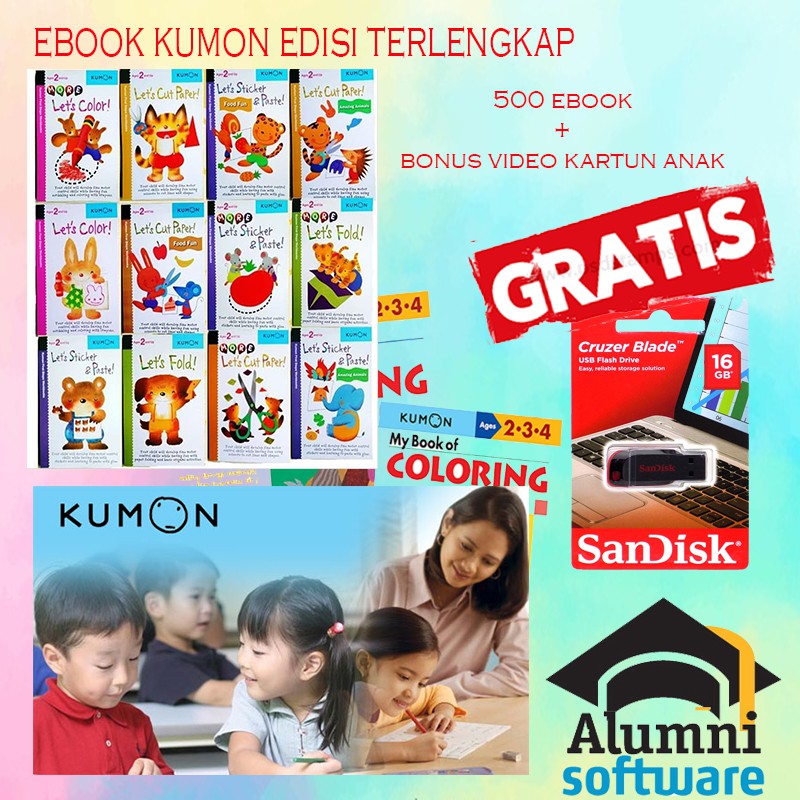 [BONUS] PAKET Kumon Ebook TERLENGKAP - EXTRA LAGU ANAK &amp; SANDISK 16GB