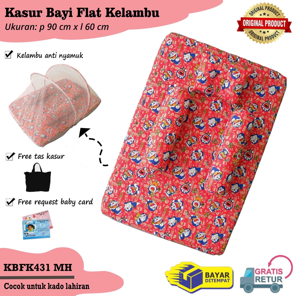Kasur Bayi Flat Paket Perlengkapan Bayi Baby Gift Set Kado Lahiran Tempat Tidur Baby-KBFK431MH