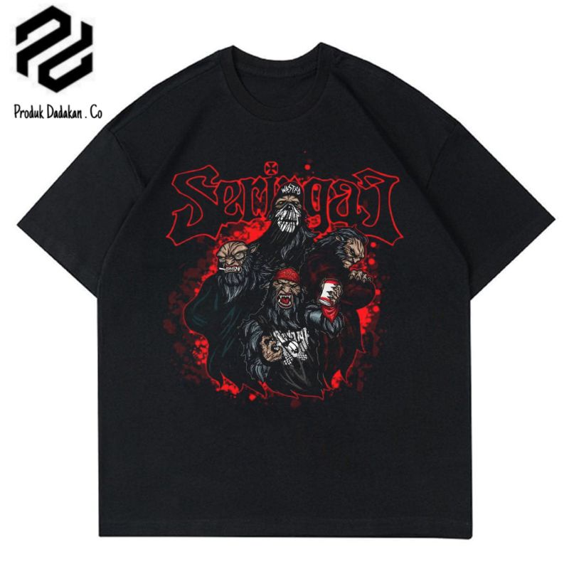 kaos baju SERINGAI tshirt musik rock / t-shirt oversize rap tee lokal / kaos VINTAGE / pria wanita d
