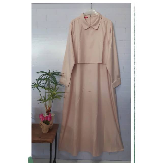 L Dress Brevina Size Jumbo by Dauky Murah