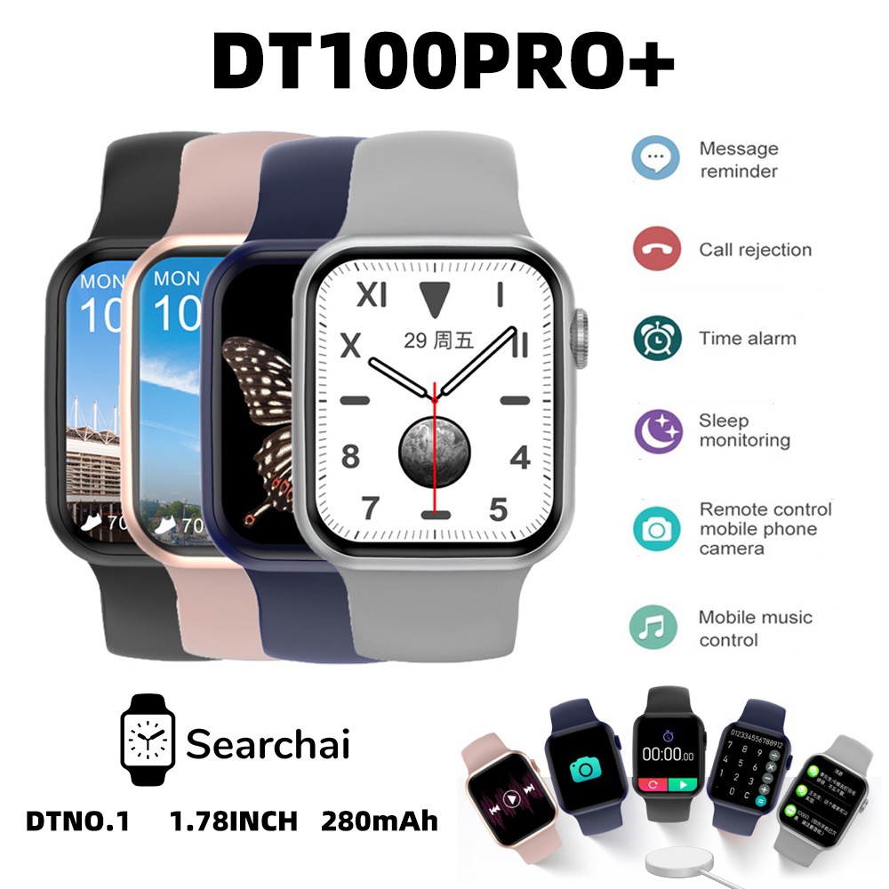 DT NO.1 ✅Series6/Series7  DT100PRO+ /DT NO.17(DT7 MAX) Smart Watch (Android &amp; iOS)   44/45MM 1.78/1.9 Inci Bluetooth calls I Sync notifications I GPS+NFC I 280mAh long standby I Wireless charging I Calculator I IP68 waterproof pk DT100