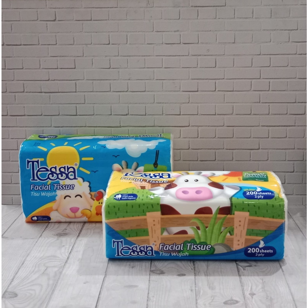 TISU WAJAH TESSA 200 SHEETS 2 PLY / FACIAL TISSUE TESSA 200 SHEETS - TESSA