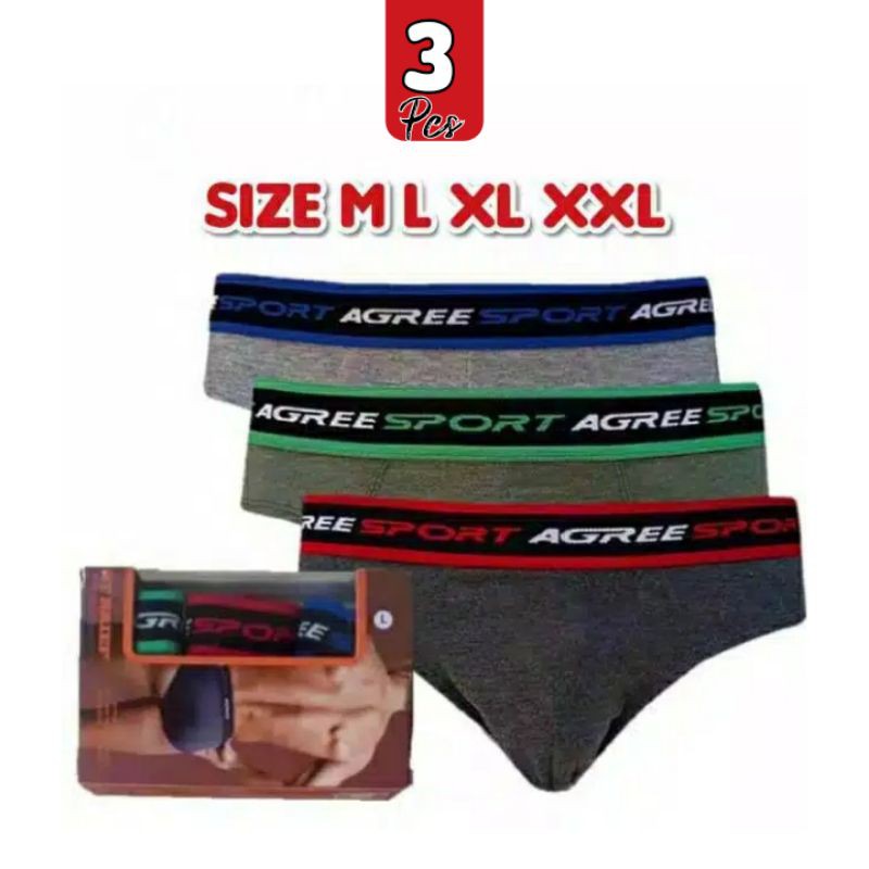 3 Celana Dalam Agree Sport CD Jumbo