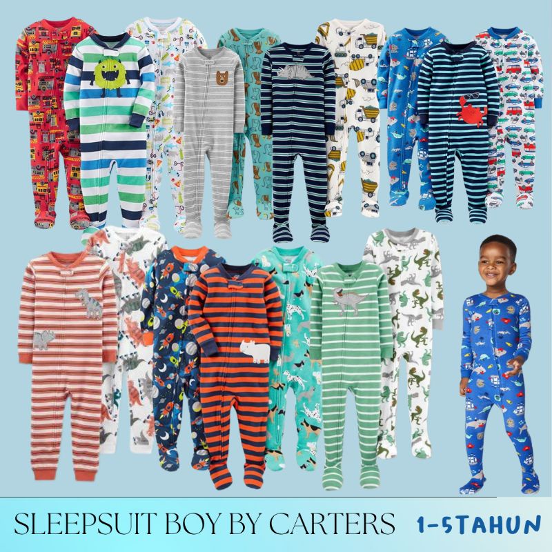 sleepsuit carters cowok 1 2 3 4 5 tahun part 2
