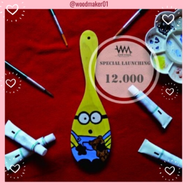 Centong Lukis- centong kayu -souvenir kayu