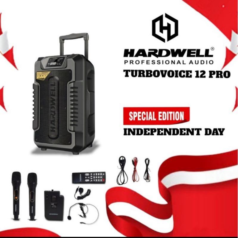 Speaker Portable HARDWELL TURBOVOICE 12PRO Speaker Wireless Aktif Meeting Terbaik Original