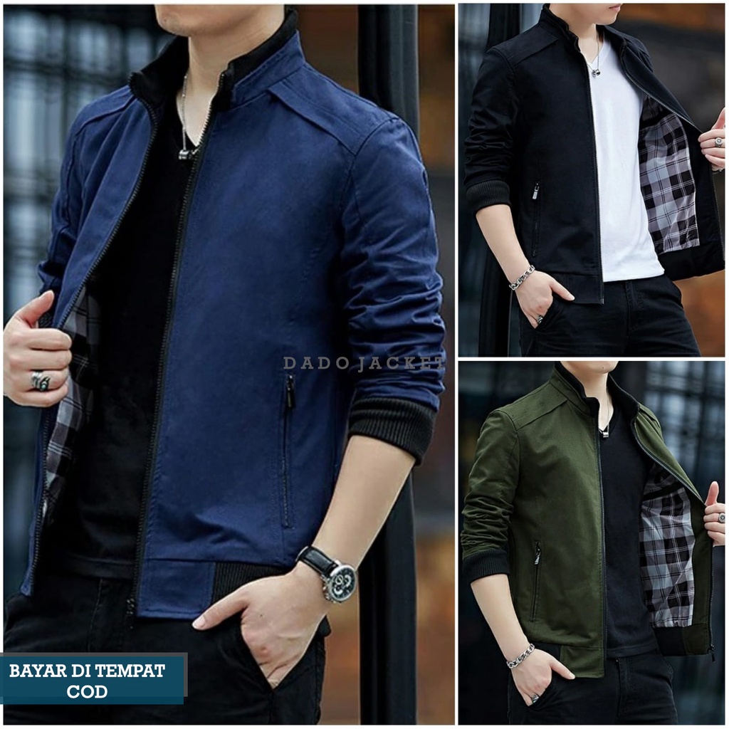Jaket Pria Casual Slim Fit Original Bahan Kain Katun Cotton Drill Americano Tebal Wol Kanvas Polos I