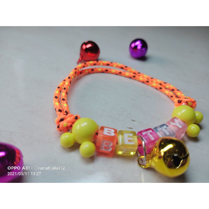kalung kucing nama  (FREE CUSTOM NAMA) kode 5k