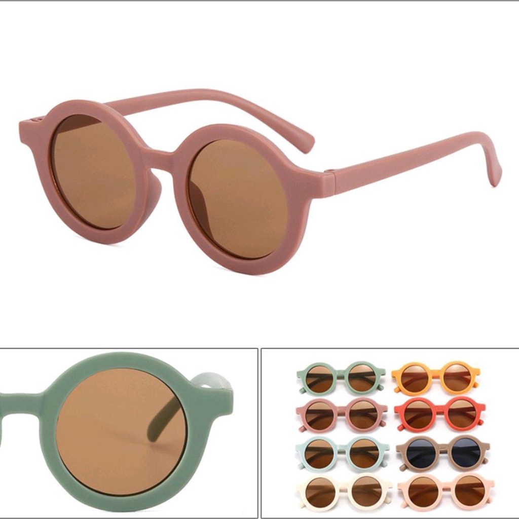 CSG220 KACAMATA ANAK BULAT POLOS / KACAMATA ANAK TRENDY POLOS TERBARU