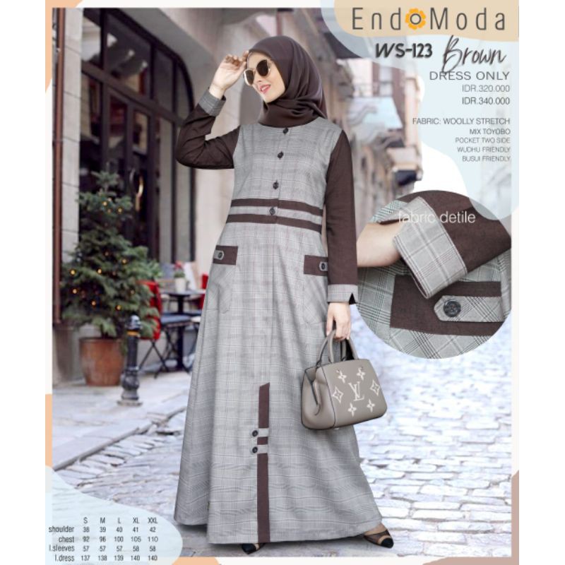 GAMIS CASUAL TERBARU ENDOMODA WS 123
