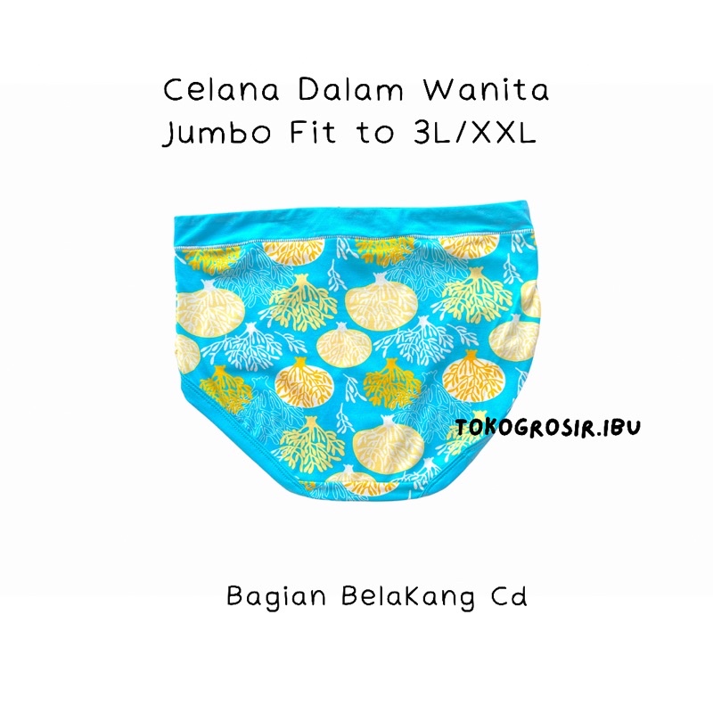 CD Celana Dalam Wanita Jumbo Bigsize XXl 4L 5L Katun Adem Murah Sempak Kancut Cawet Celana Dalam Ibu Wanita Jumbo