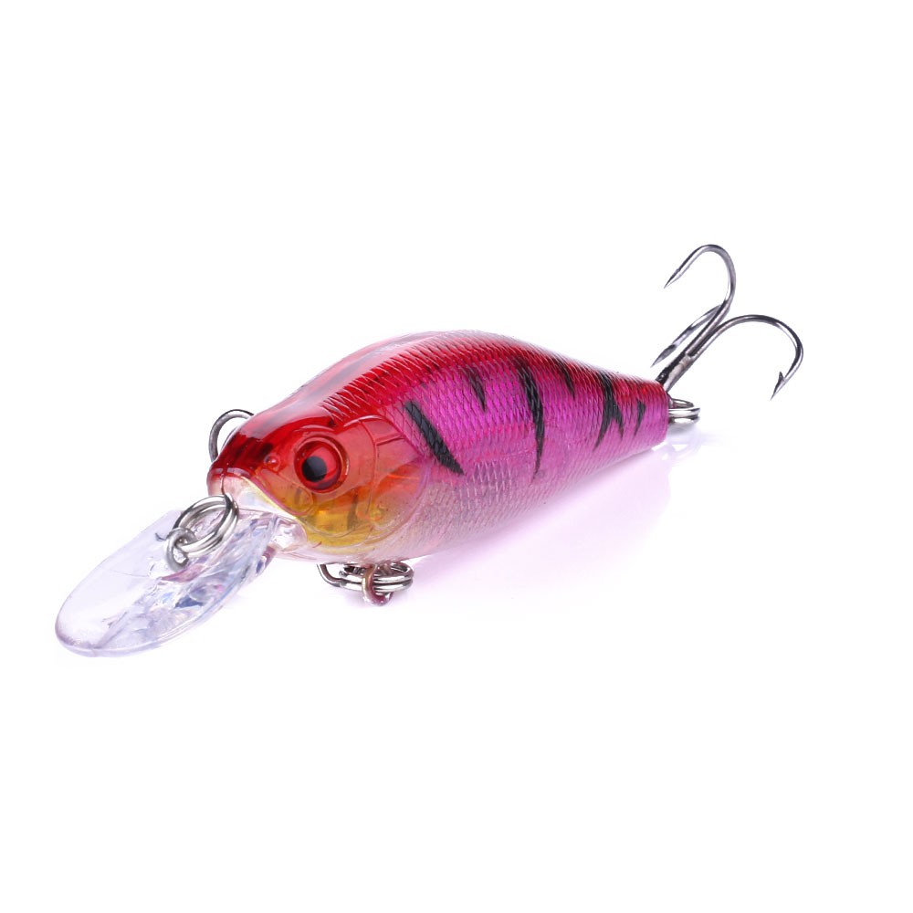 HENGJIA 1Pcs Umpan Crankbait Pancing 7CM/8.1G Swimbait Minnow Bass Ikan Fishing Lure Topwater Tackle