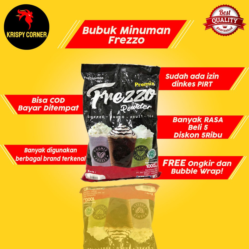 

FREZZO / BUBUK MINUMAN FREZZO / BUBUK MINUMAN RASA / BUBBLE DRINK POWDER / ICE BLENDED POWDER 1KG
