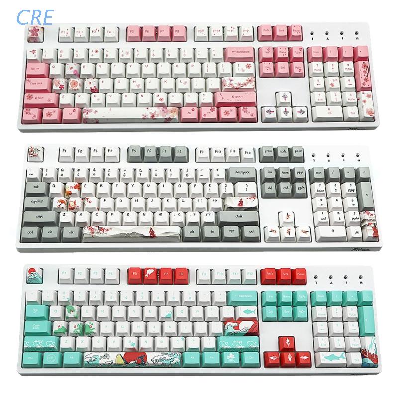 Keycap Keyboard Mekanikal 12 Tombol 6.25u Spacebar Pbt Motif Cherry / Girl