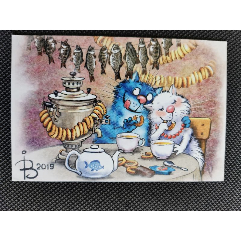 

kartu pos kucing bluecat/bluecat postcard06