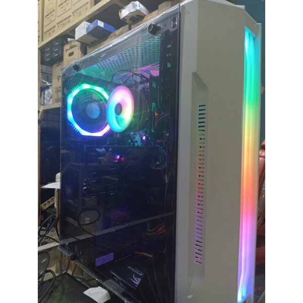 PC Core i7 Led 19 inc Vga 2gb 8Gb FREE SSD 120 Gb keyboard mouse RGB FULLSET SIAP PAKAI