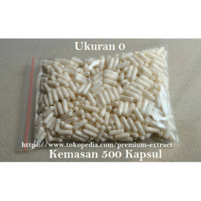 Kemasan 500 Kapsul Kosong 0 Putih Putih Ukuran 0 Putih Susu Cangkang Kapsul 0 PutihPutih