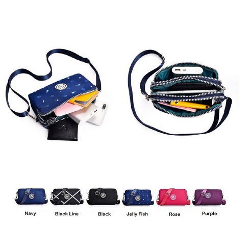 tas selempang mini dompet wanita shouder bag waterproof nylon Nj88