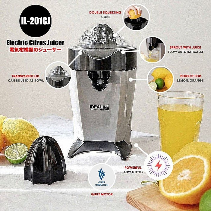 Mesin Peras Jeruk Listrik IL201CJ Idealife Alat Pemeras Orange lemon Elektrik Electric Citrus Juicer IL 201CJ