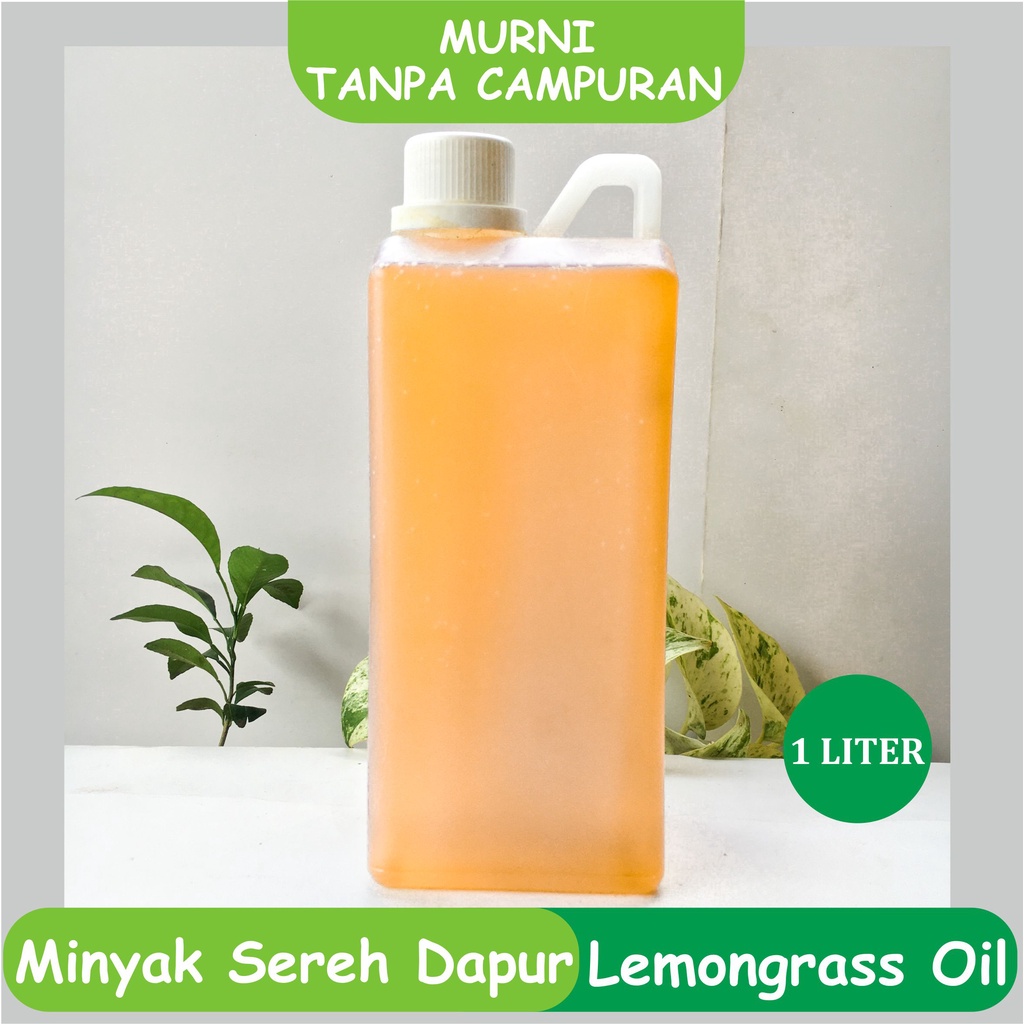 1liter minyak lemongrass sereh dapur murni tanpa campuran pure essential oil aromatherapy therapeuti