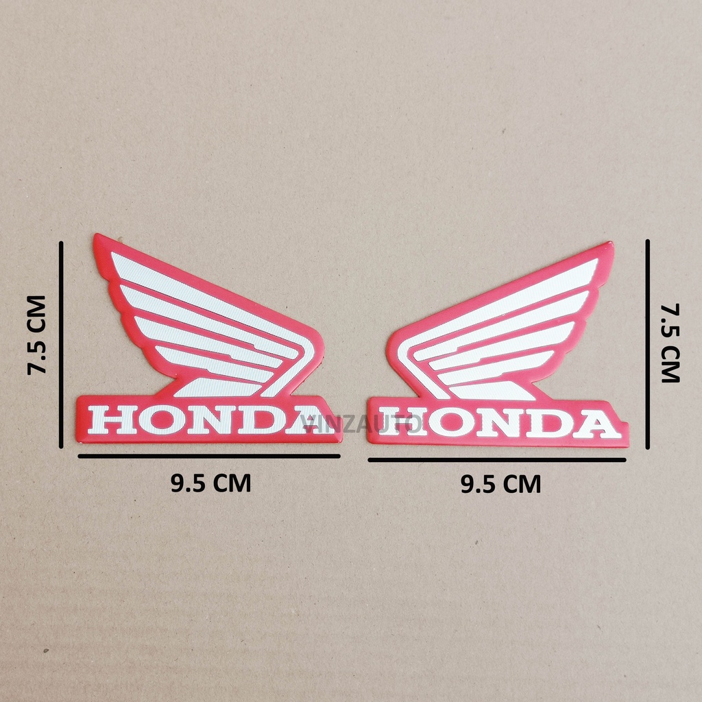 Emblem Logo Sayap Honda Model Kaku (SEPASANG)