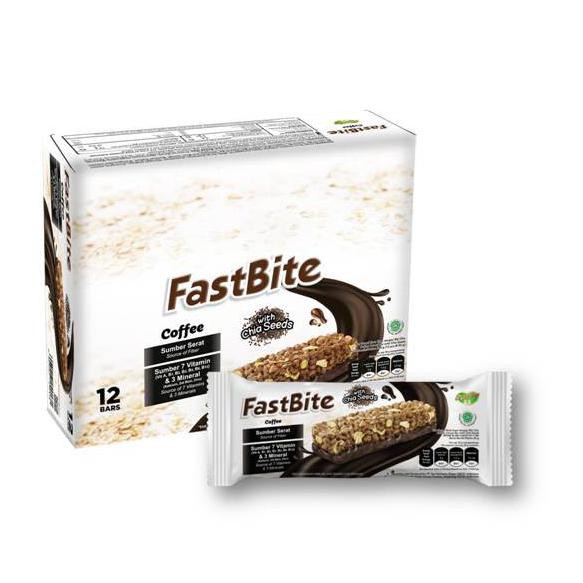 

{BISA COD} FASTBITE Cereal Bar Rasa Kopi (Box 12pcs x 23g) PRODUK TERBATAS [Kode 1|Kode 2|Kode
