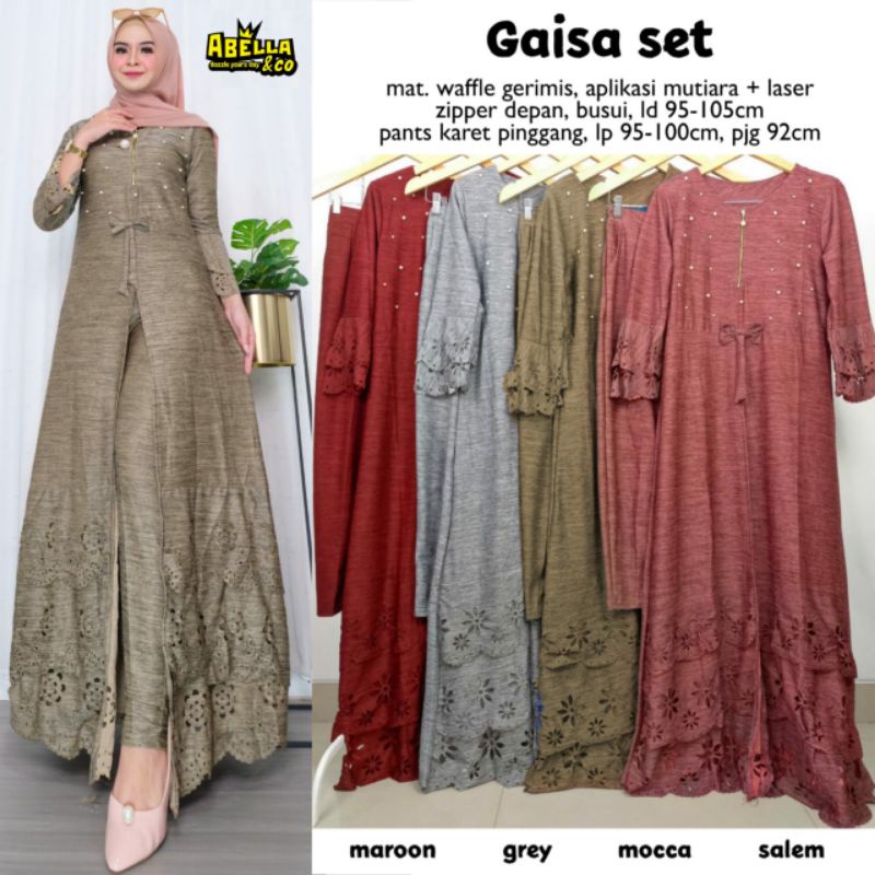 GAISA SET BAJU SETELAN WANITA KEKINIAN VARIASI MUTIARA ADEM NYAMAN GOOD QUALITY AND BEST SELLER