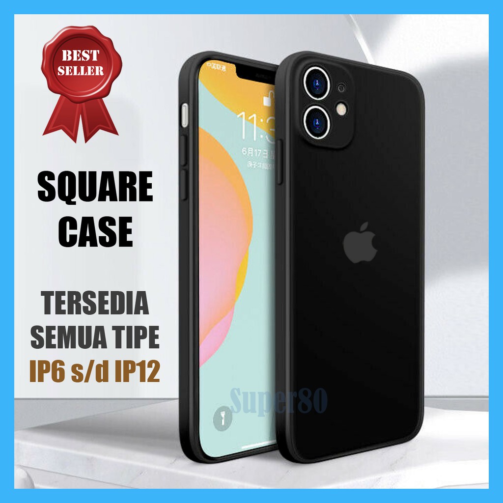 Soft Case Square iPhone 6 6s 7 8 Plus X XS XR 11 12 Mini