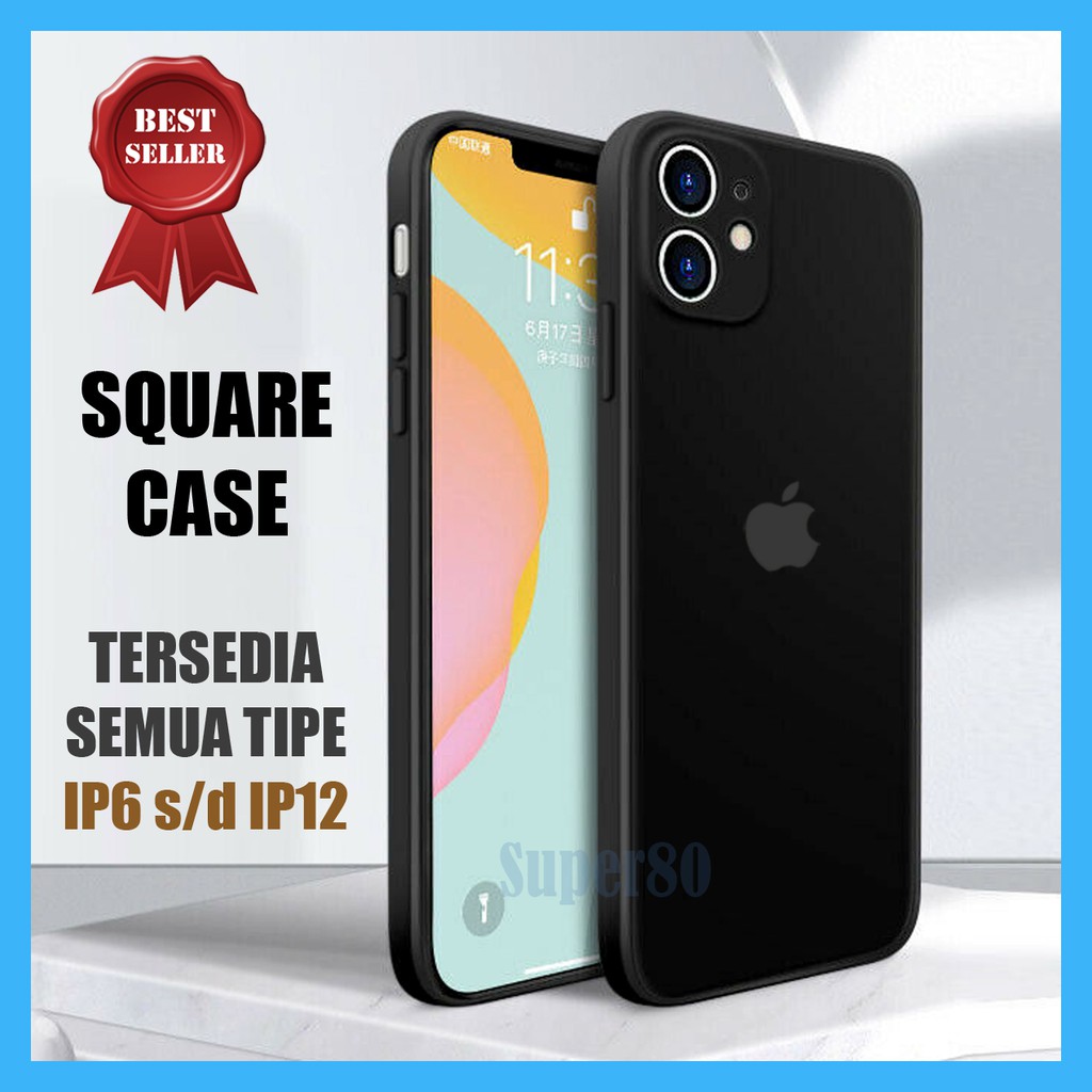 Soft Case Square iPhone 6 6s 7 8 Plus X XS XR 11 12 Mini Pro Max Casing