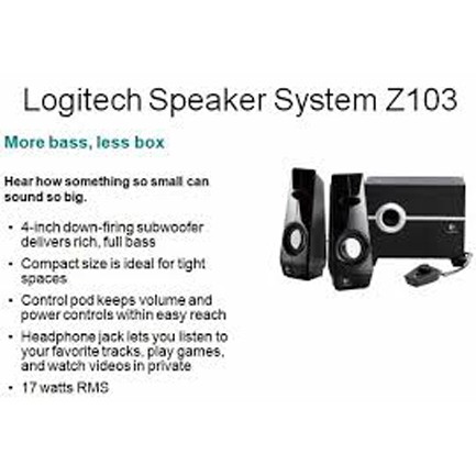 logitech speaker system z103