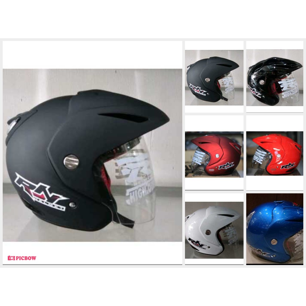 HELM RN DAKOTA SOLID 6 PILIHAN WARNA SINGLE VISOR ORIGINAL SNI MURAH
