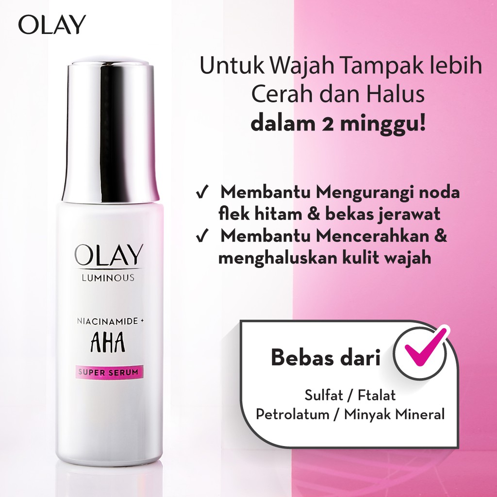 Olay Luminous Niacinamide AHA Serum Skincare Brightening 30ml