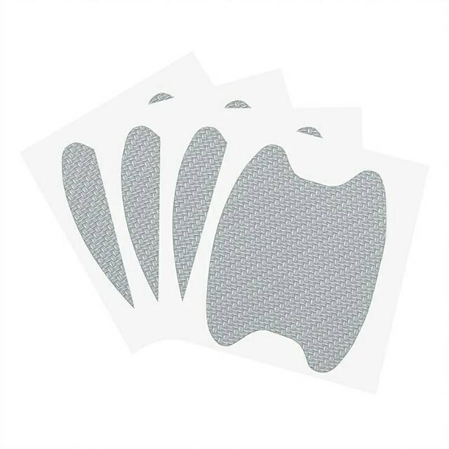4Pcs 1 Set Grey Carbon Abu Sticker Stiker Handle Pintu Mobil Gagang Pegangan Pengaman Anti Gores
