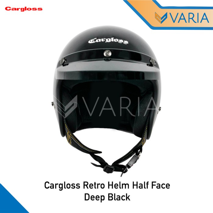 Cargloss Helm Retro Half Face Ghotic Army I Deep Black