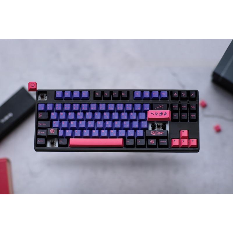 Titan Nation Ninja PBT Dyesub Keycaps 129 Set Cherry Profile