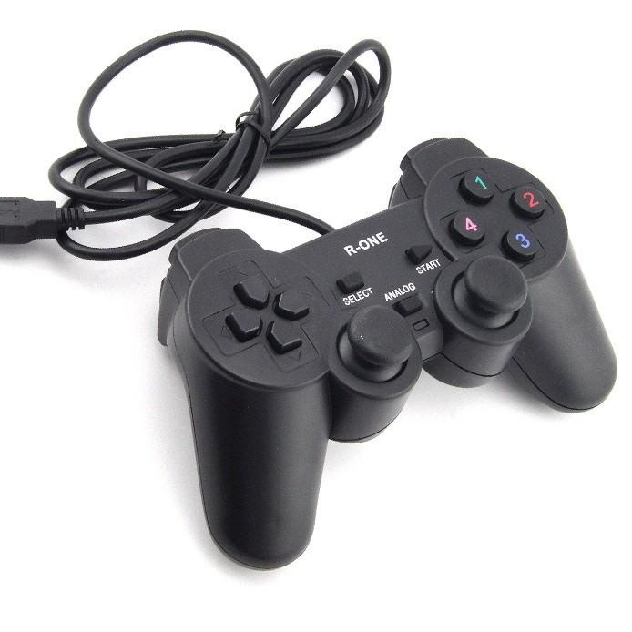 ➵ STIK PS USB MURAH GETAR FULL GAMEPAD SINGLE R-ONE JOYSTICK / STICK USB UNTUK LAPTOP & PC ♣