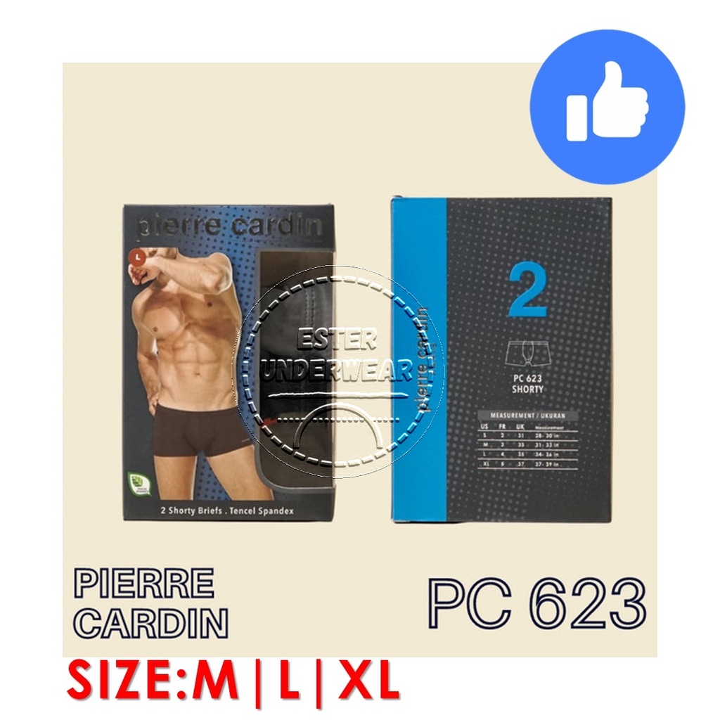 Celana Boxer Pria PIERRE CARDIN Import PC-623 ISI 2 PCS