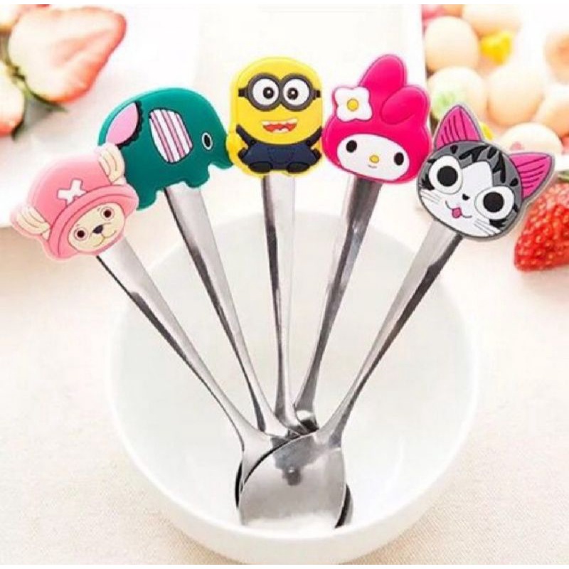 Sendok teh karakter  spoon kartun sendok mini motif karakter lucu