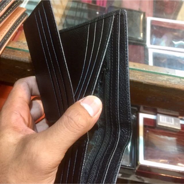 Dompet lipat biasa pria bahan kulit asli berkualitas motif jeruk #dompet #dompetpria #dompetcowok