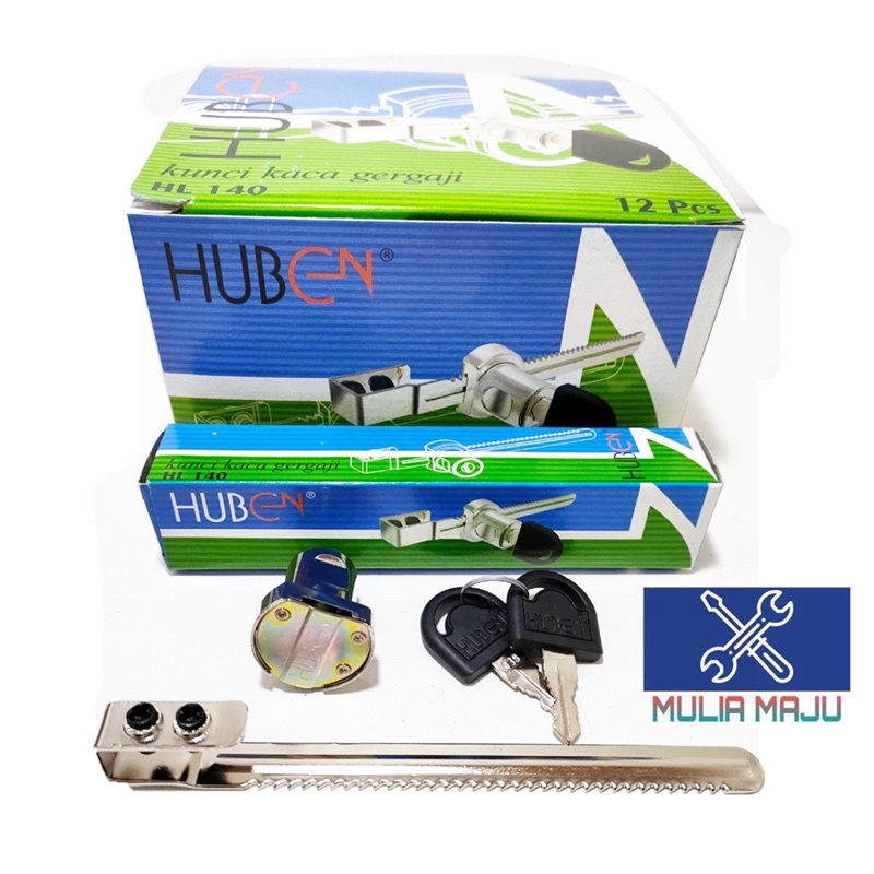 Kunci lemari kaca huben / kunci etalase lemari kaca gergaji huben hl