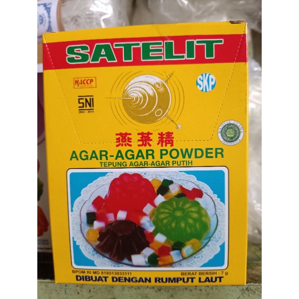 

agar agar 7gram, 1pak isi 12 bisa campur