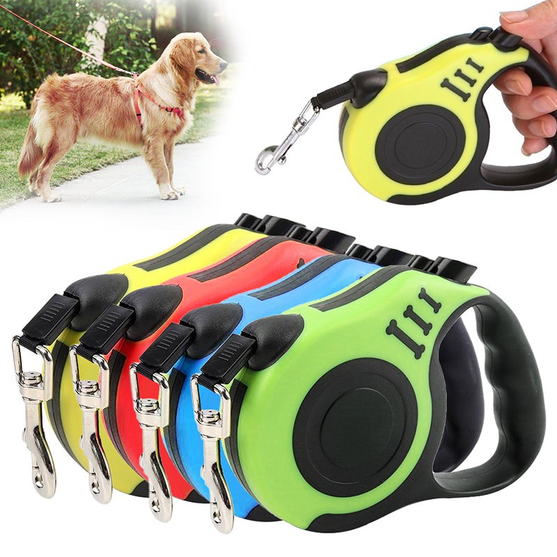 Tali Tuntun Retractable Ukuran 3m/5m Untuk Anjing/Kucing