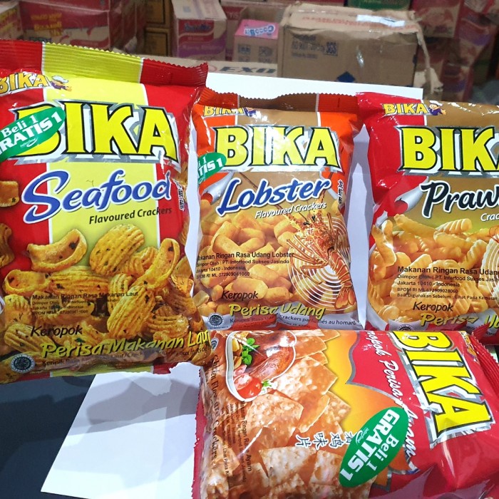 

2PCS 70GR 1GRATIS1 - BIKA CRACKER ANEKA RASA / SNACK GURIH KRIUK atayatoko