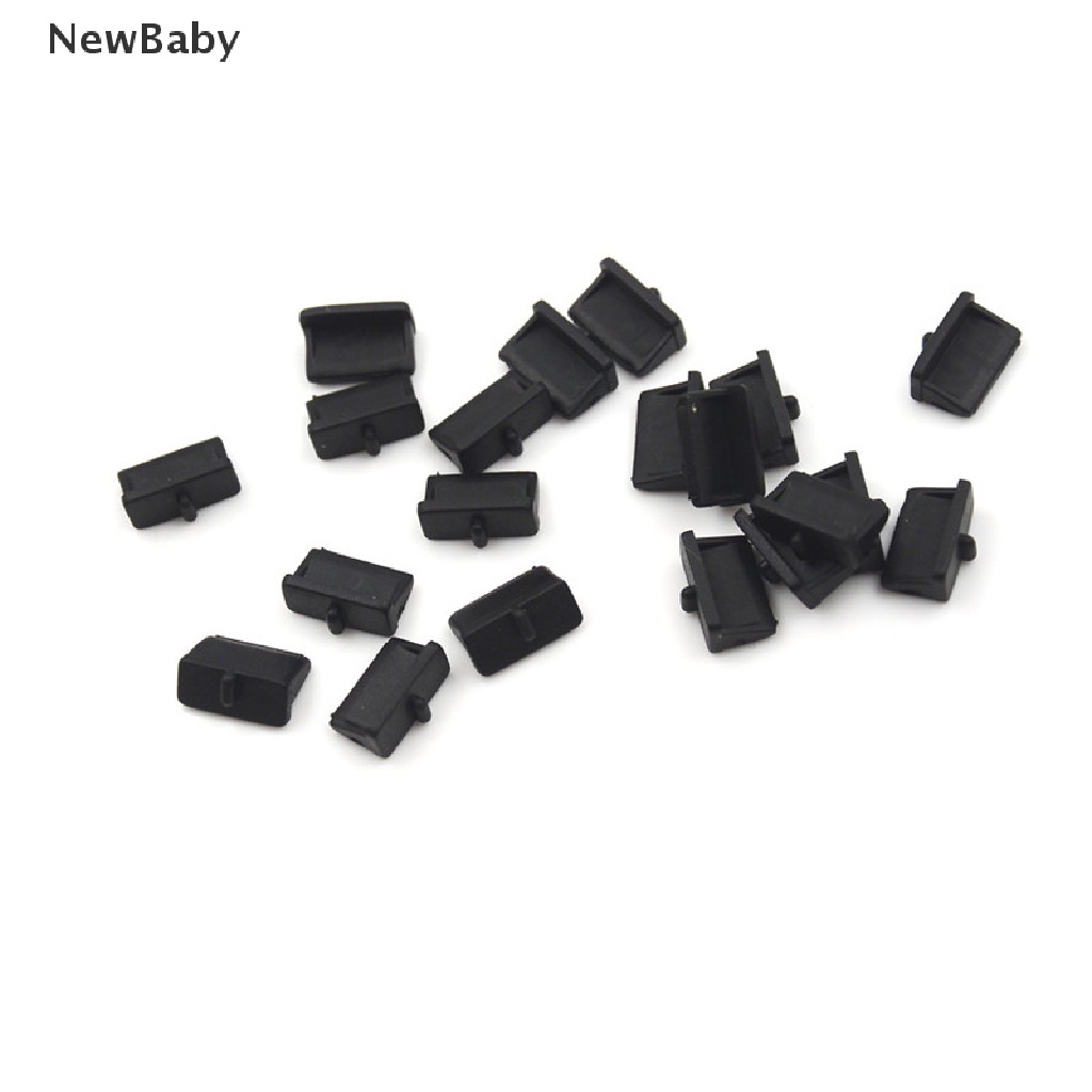 Newbaby 20pcs Cover Penutup Port USB Bahan Plastik Lembut Anti Debu Untuk Wanita