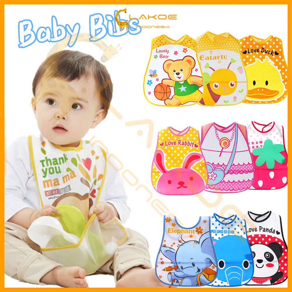 LAKOE Slabber bayi Eva/baby bibs/ Celemek EVA Bayi